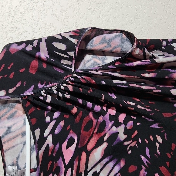 Worthington Shirt Womens Size 1X Butterfly  Blouse - Picture 2 of 6